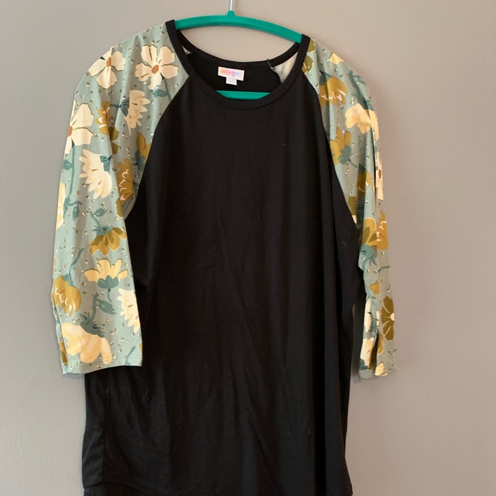 Black base randy with floral sleeves
